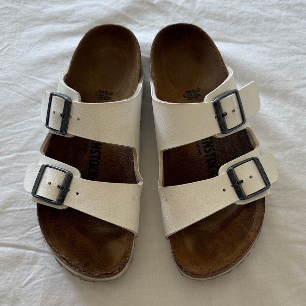 Birkenstock Women’s Arizona White Leather 36